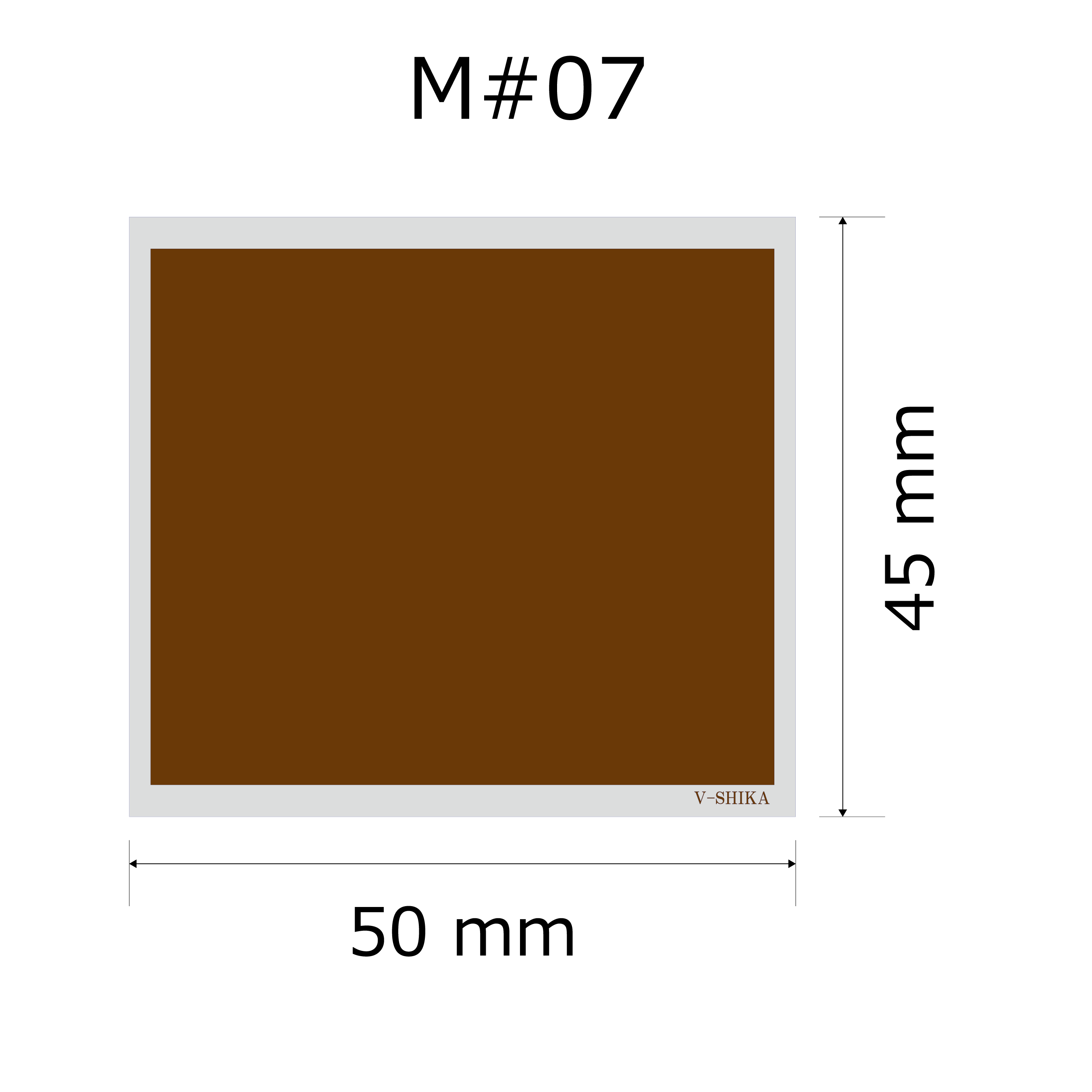 プレート単品【M-#07】高さ：4.5cm　幅：5.0cm《営業日13時までのご注文で翌々営業日出荷》　[#07]〈L〉