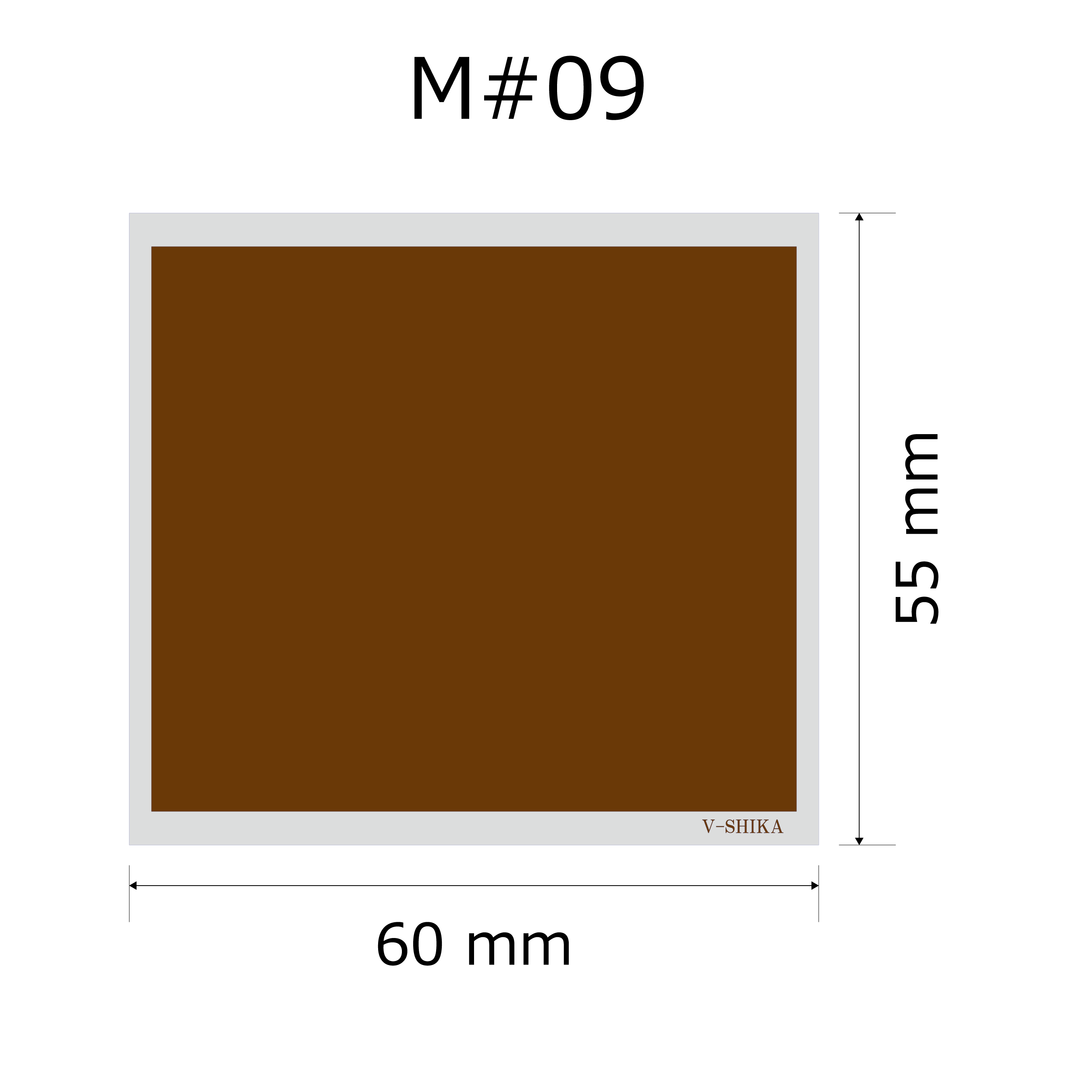 プレート単品【M-#09】高さ：5.5cm　幅：6.0cm《営業日13時までのご注文で翌々営業日出荷》　[#09]〈L〉