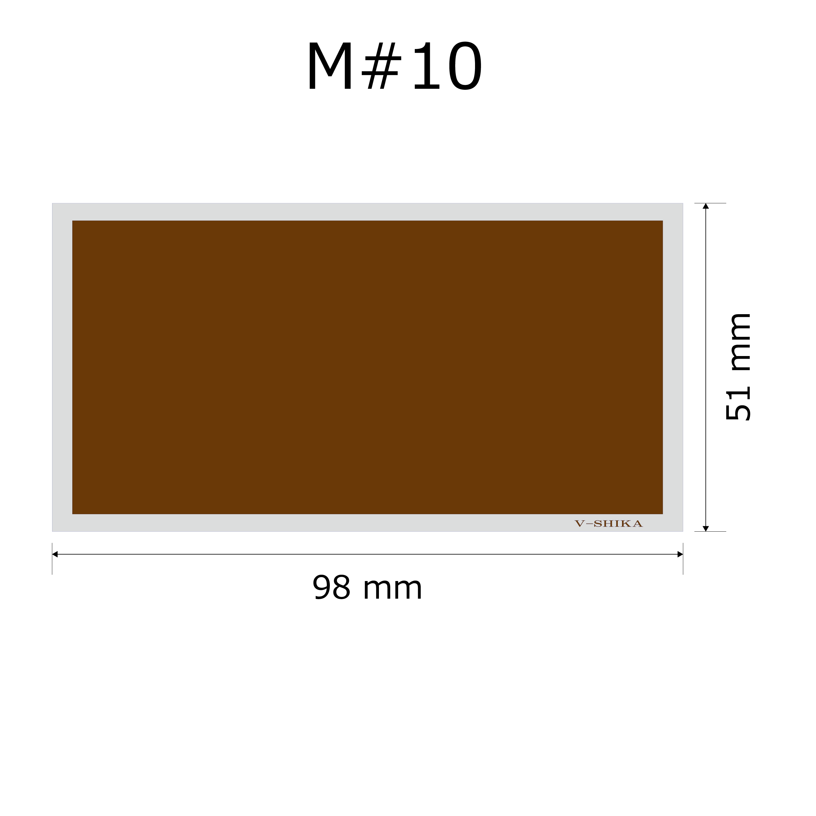 プレート単品【M-#10】高さ：5.1cm　幅：9.8cm《営業日13時までのご注文で翌々営業日出荷》　[#10]〈L〉