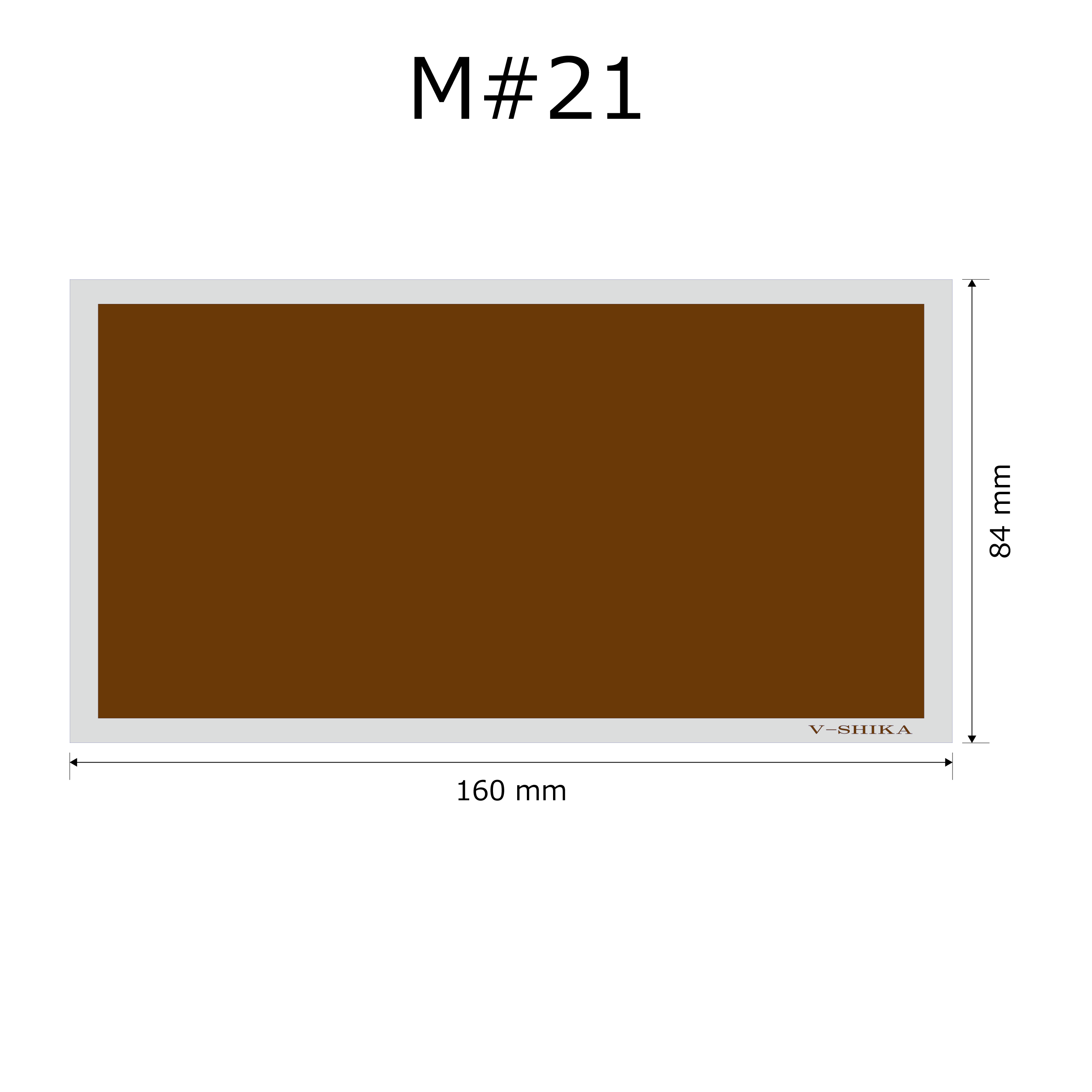 プレート単品【M-#21】高さ：8.4cm　幅：16.0cm《営業日13時までのご注文で翌々営業日出荷》　[#21]〈L〉