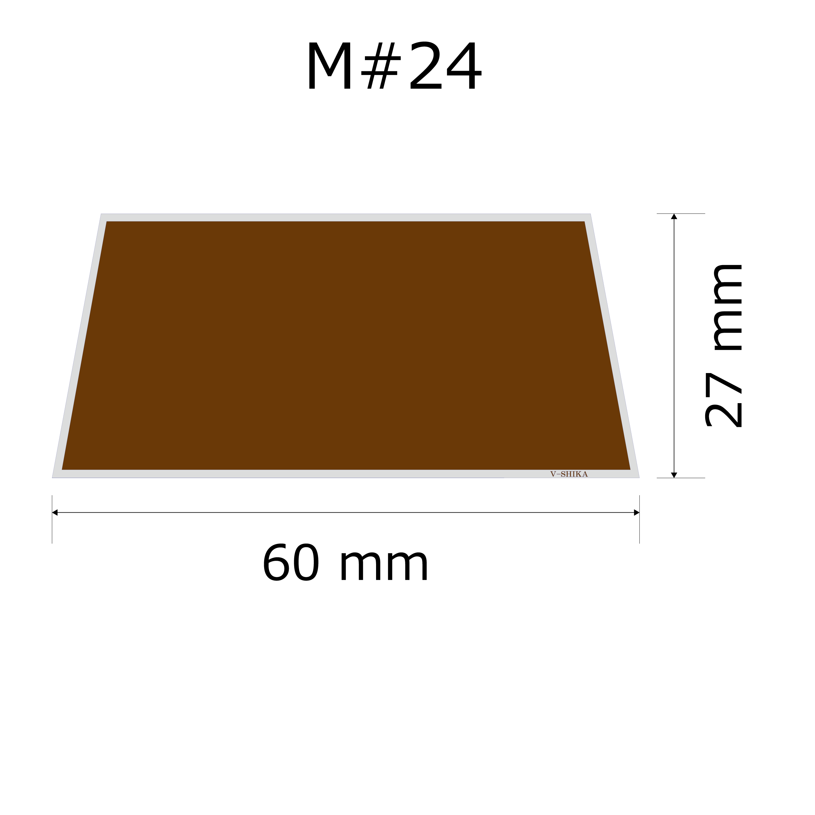 プレート単品【M-#24】高さ：2.7cm　幅：5.0cm《営業日13時までのご注文で翌々営業日出荷》　[#24]〈L〉