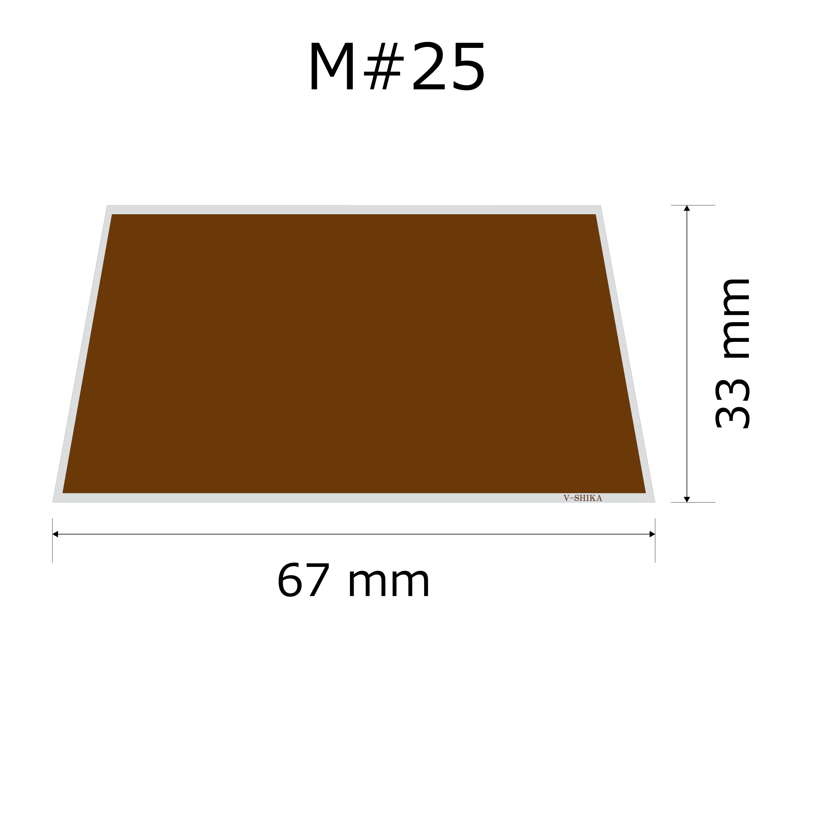 プレート単品【M-#25】高さ：3.3cm　幅：5.5cm《営業日13時までのご注文で翌々営業日出荷》　[#25]〈L〉