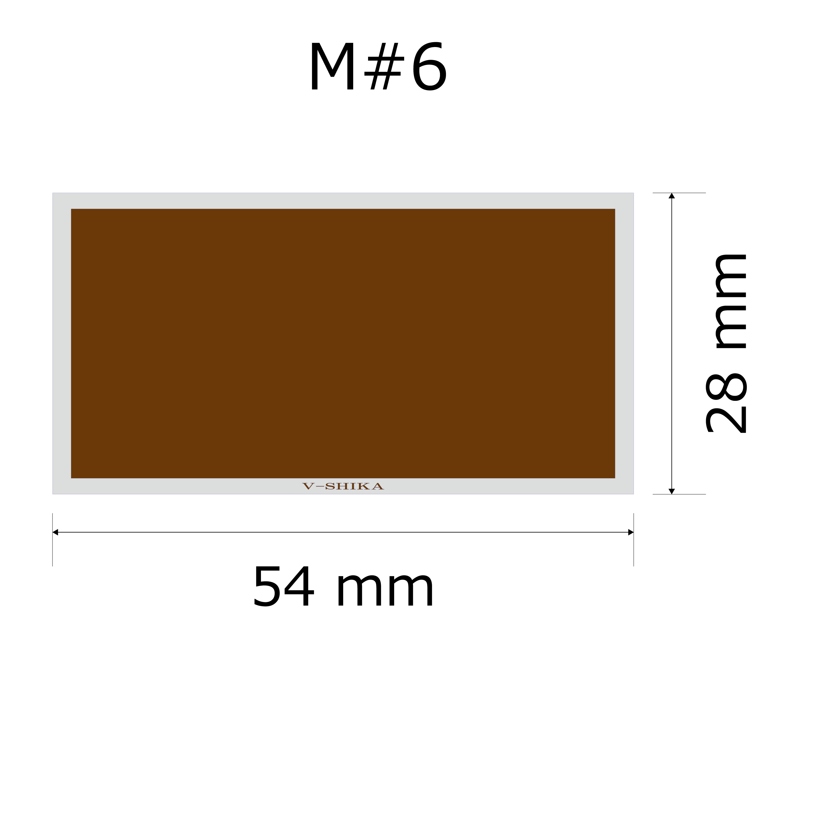 プレート単品【M-#6】高さ：2.8cm　幅：5.4cm《営業日13時までのご注文で翌々営業日出荷》　[#6]〈L〉