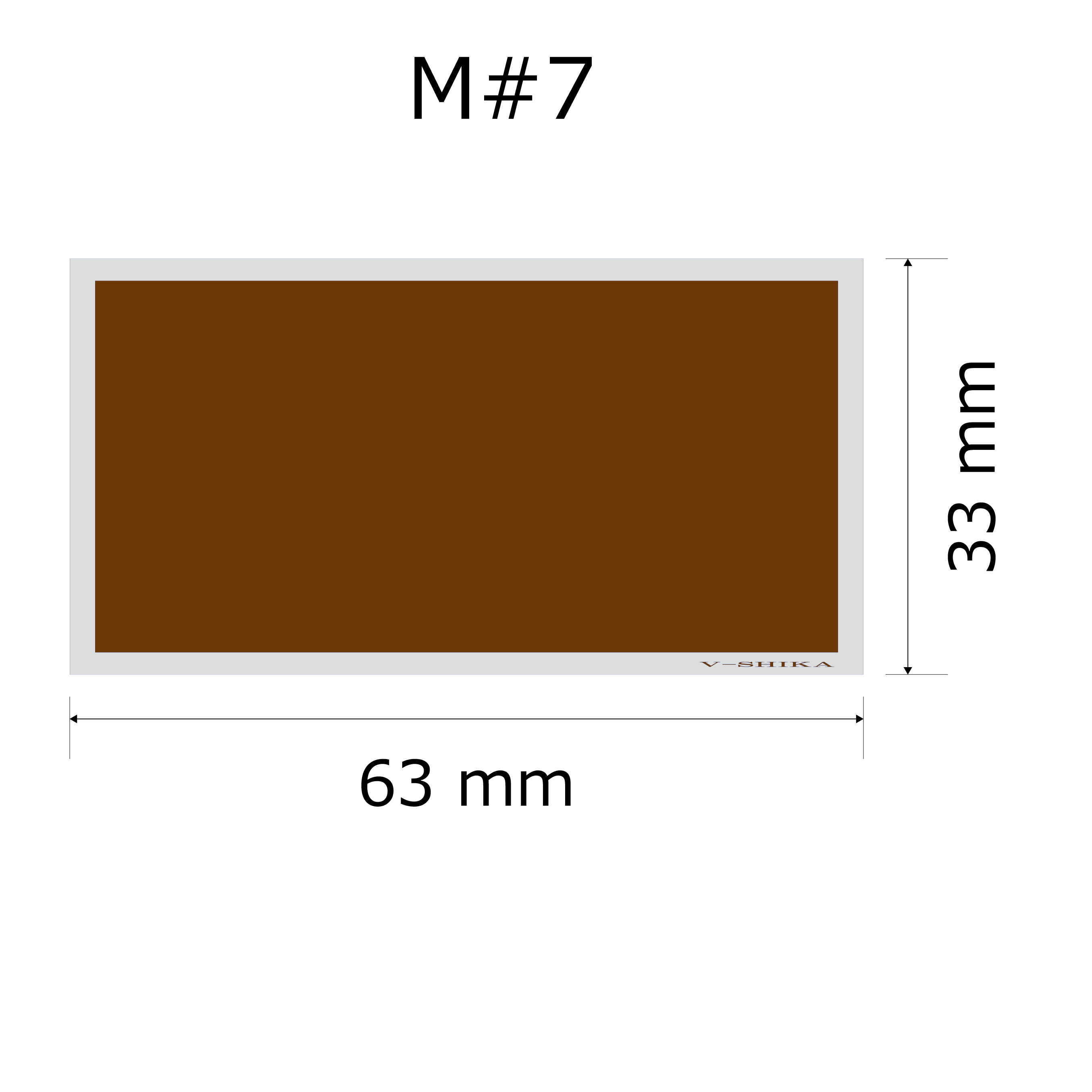 プレート単品【M-#7】高さ：3.3cm　幅：6.3cm《営業日13時までのご注文で翌々営業日出荷》　[#7]〈L〉