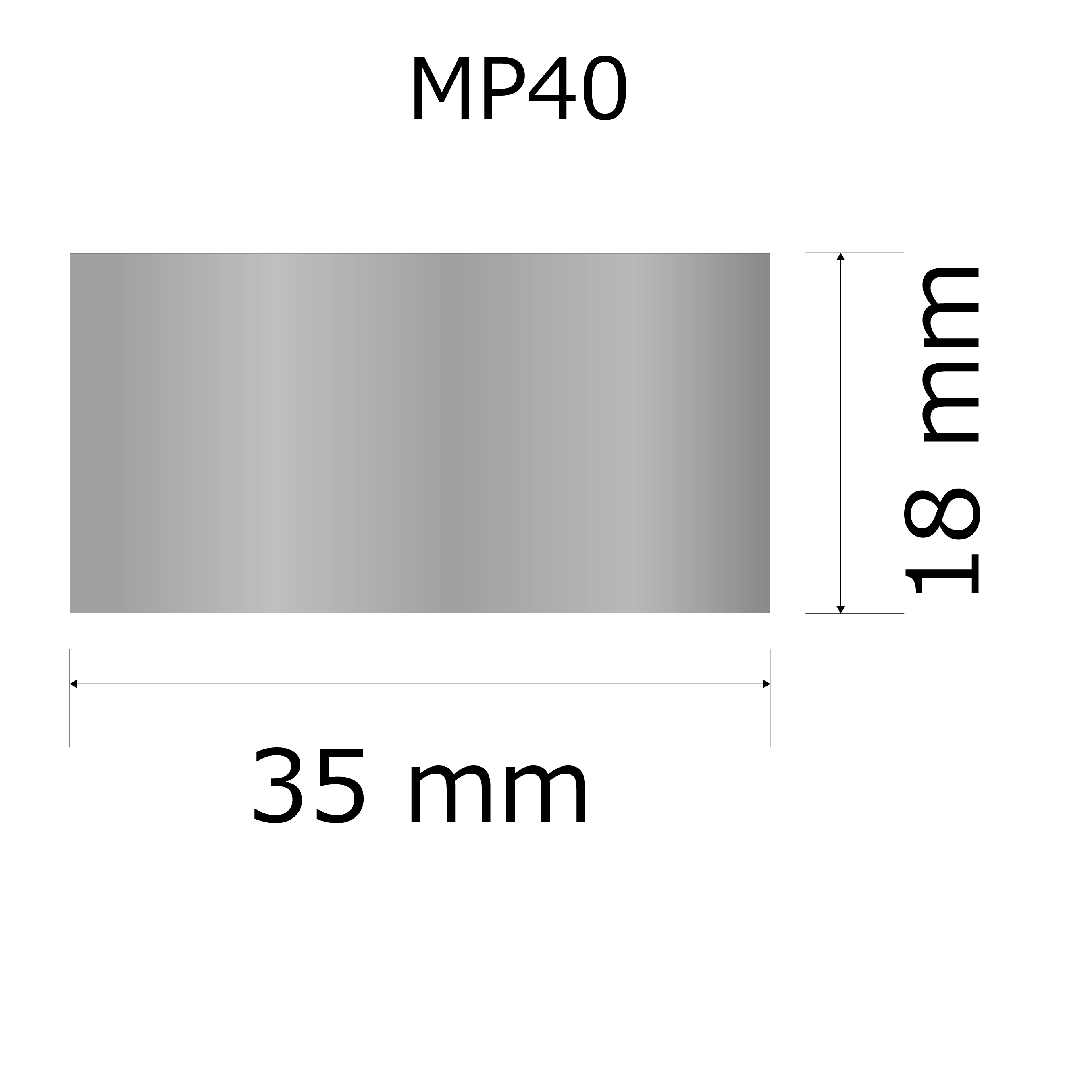 プレート単品【M-P40】高さ：1.8cm　幅：3.5cm《営業日13時までのご注文で翌々営業日出荷》　[P40]〈E〉