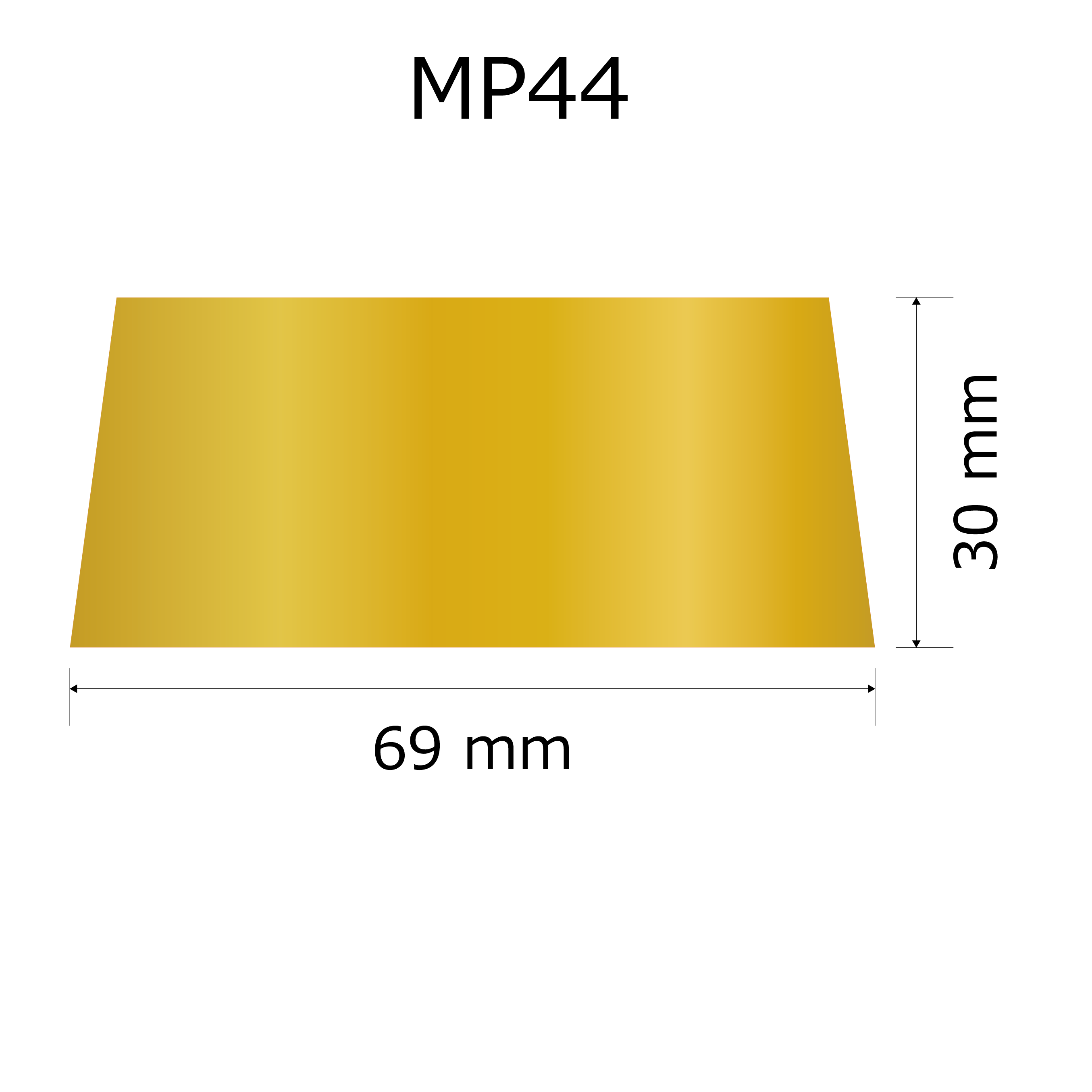 プレート単品【M-P44】高さ：3.0cm　幅：6.1cm《営業日13時までのご注文で翌々営業日出荷》　[P44]〈E〉