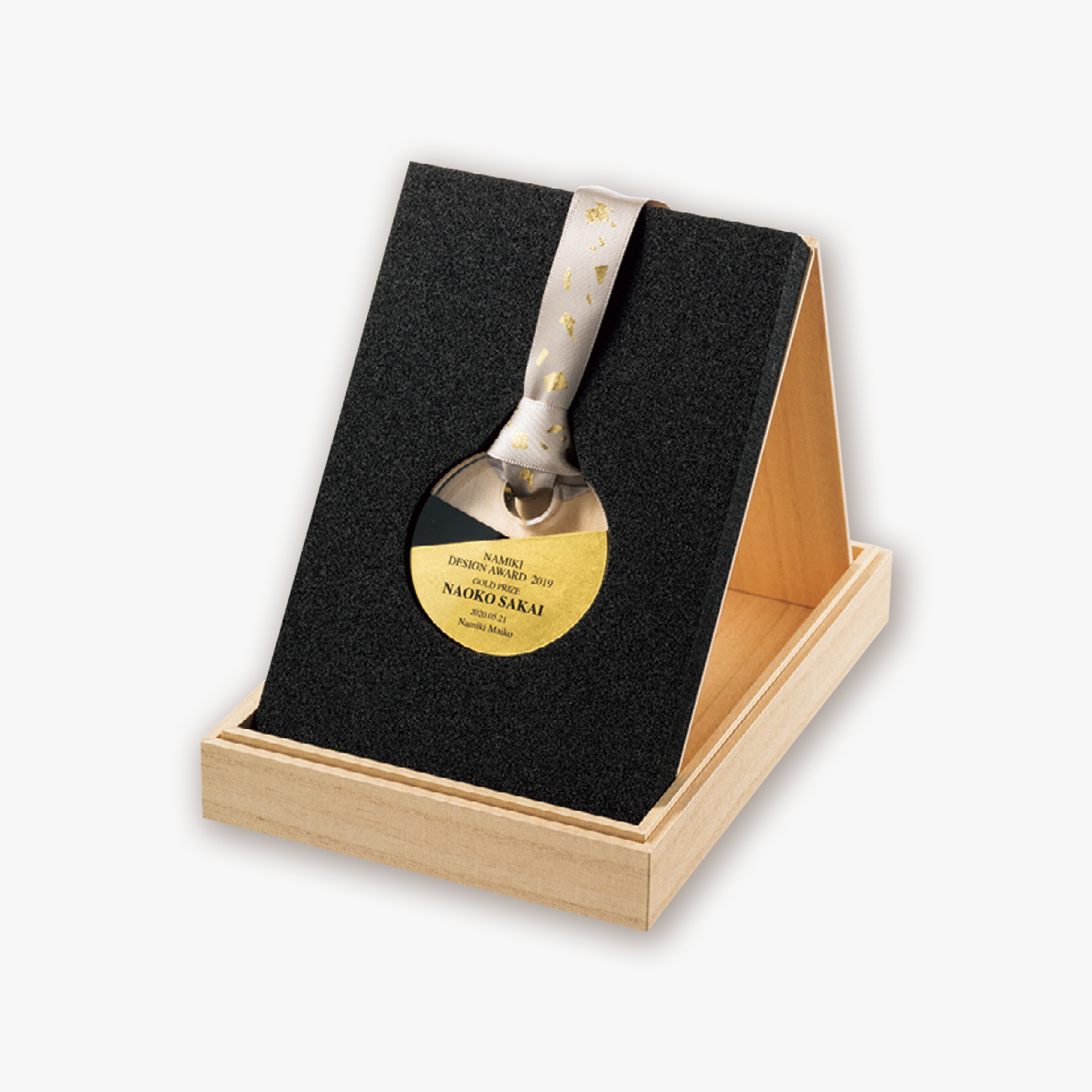 光学ガラス製メダル 箔貼り+フルカラー印刷 VOM.20 Aサイズ