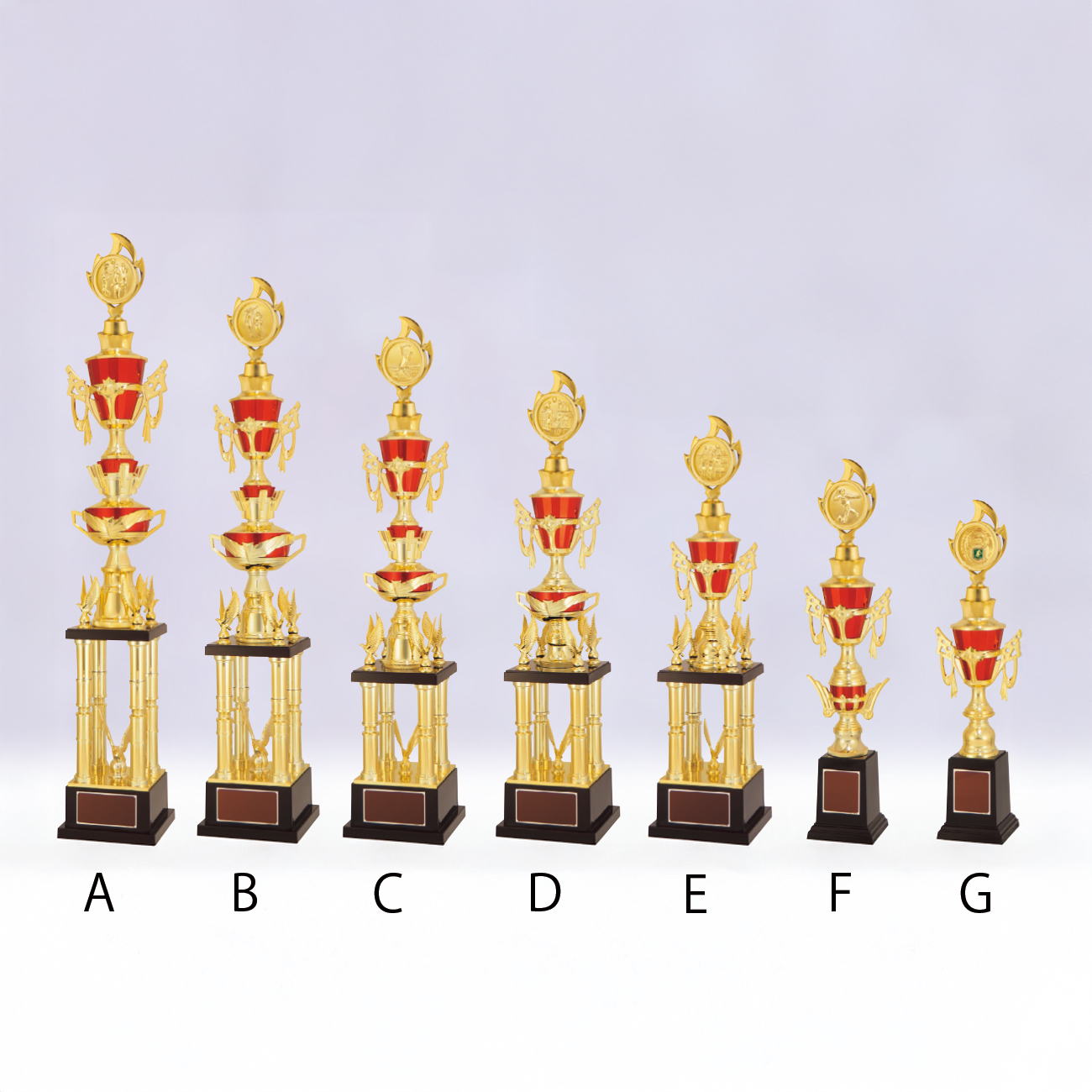 タワー型トロフィー 26種目から選べる VTX.3527 Fサイズ