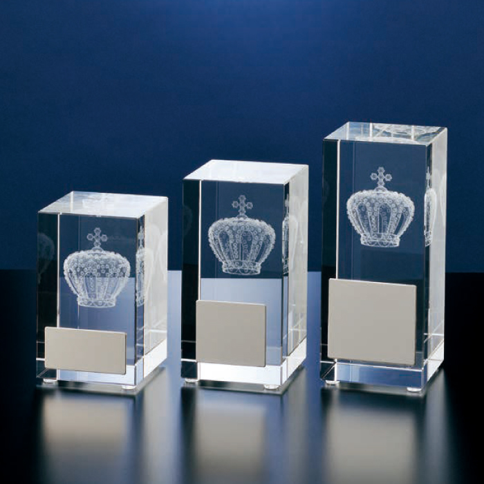 クリスタルトロフィー（旧型番：O-BW-2307）【O-BW-2042_Cサイズ】高さ：8.0cm《営業日11時までのご注文で翌営業日出荷》　[A-98]〈L〉