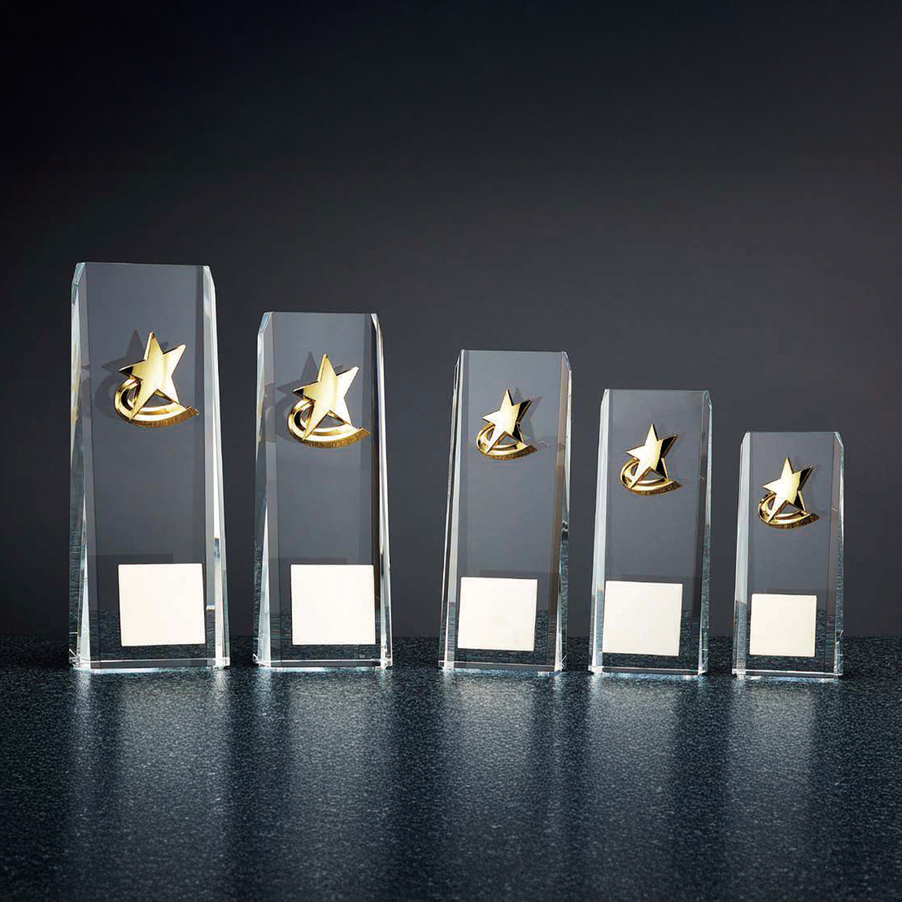 クリスタルトロフィー（旧型番：O-BW-2372）【O-BW-2056_Bサイズ】高さ：22.0cm《営業日11時までのご注文で翌営業日出荷》　[A-206]〈L〉