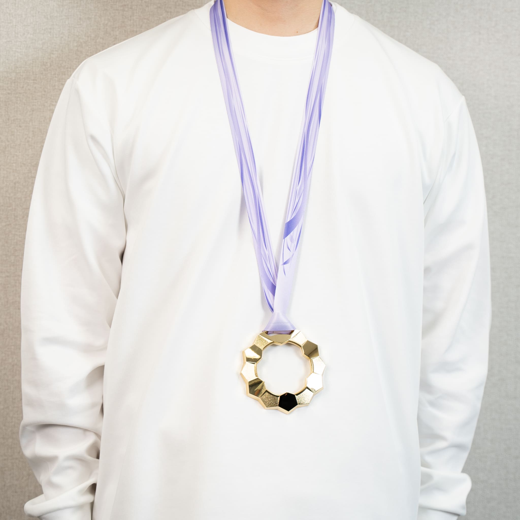 メダル 本体金属・光学ガラス製 2Dレーザー加工 内部レーザー