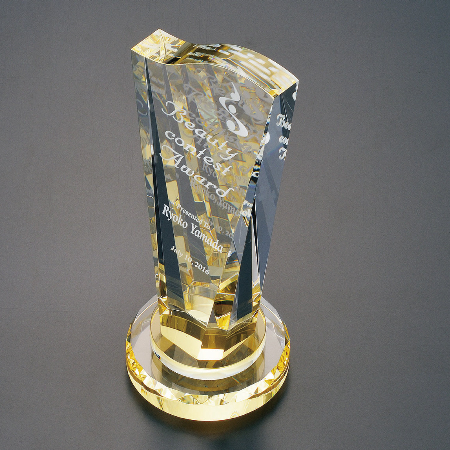 クリスタルトロフィー サンドブラスト彫刻 SHS-7401 Aサイズ