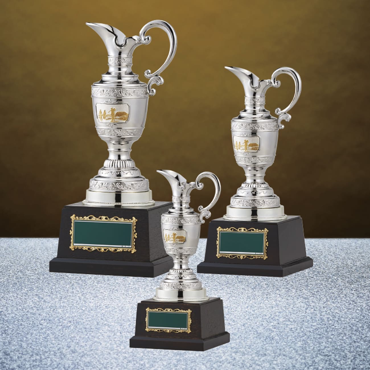 優勝カップ　金属製　ゴルフ（旧型番：O-CA-1166）【O-CA-1034_Aサイズ】高さ：34.5cm《営業日11時までのご注文で翌営業日出荷》　[A-124]〈L〉