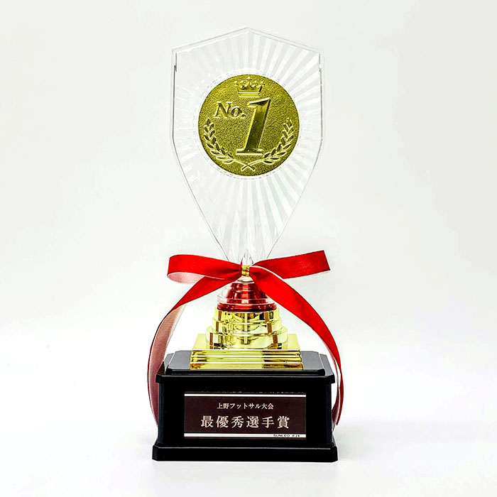 トロフィー　樹脂製　145種類の選べるメダル付【YTRZ-3393　Aサイズ】高さ：23.0cm　幅：10cm　《営業日13時までのご注文で通常翌営業日出荷》 [#P 25]〈L〉