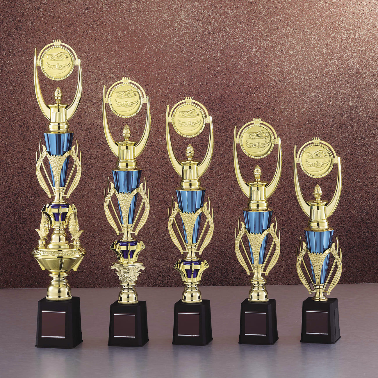 タワー型トロフィー　樹脂製　種目選べる【Y-TRZ-4329_Eサイズ】高さ：38.0cm《営業日13時までのご注文で翌営業日出荷》　[#16]〈L〉