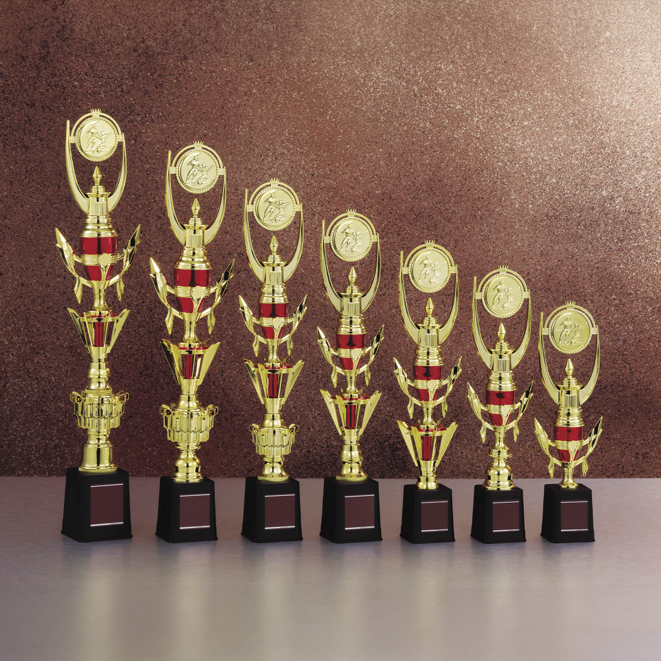 【新品未開封】モンスタートロフィー 2体セット タワー型トロフィー 樹脂製 147種目から選べる TRZ-4371 Cサイズ