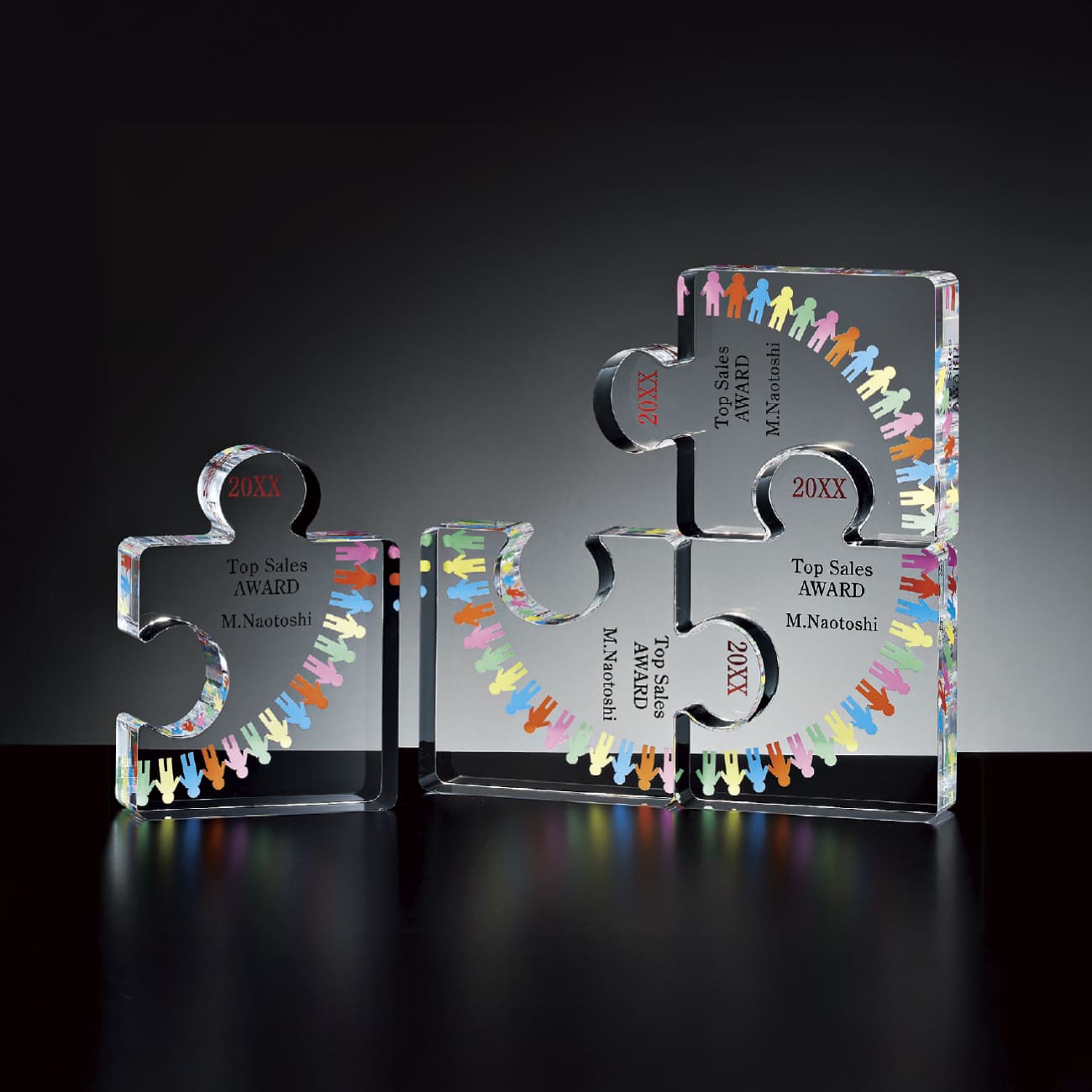 アクリル製トロフィー フルカラー印刷 L07-02