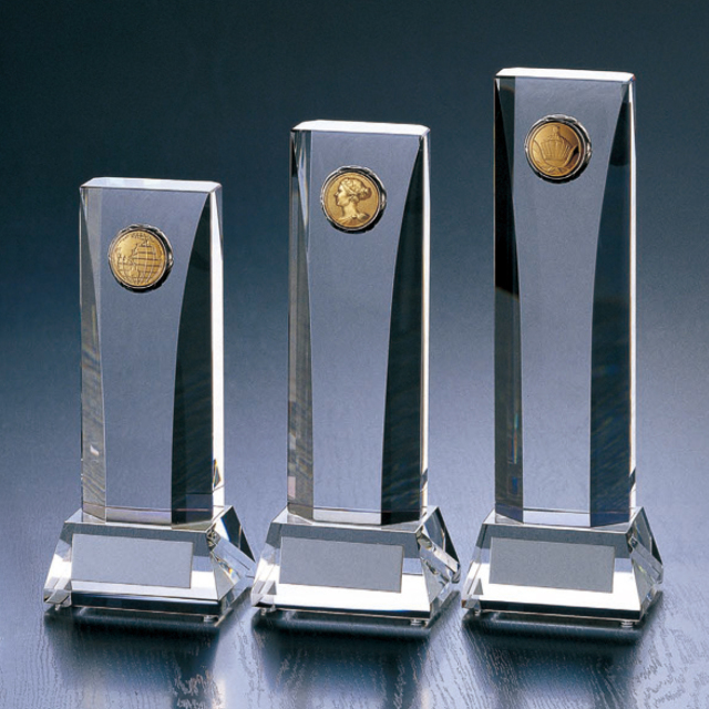 クリスタルトロフィー 3種類から選べる プレート仕様 CMV-383 Cサイズ