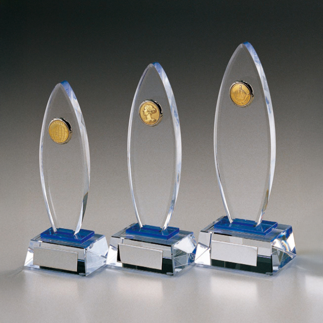 クリスタルトロフィー 3種類から選べる プレート仕様 CMV-383 Cサイズ