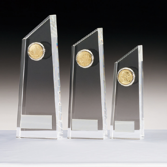 クリスタルトロフィー 3種類から選べる プレート仕様 CMV-393 Cサイズ