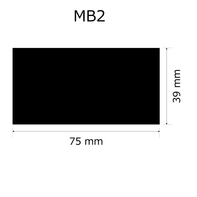 プレート単品【M-B2】高さ：3.9cm　幅：7.5cm《営業日13時までのご注文で翌々営業日出荷》　[B2]〈L〉