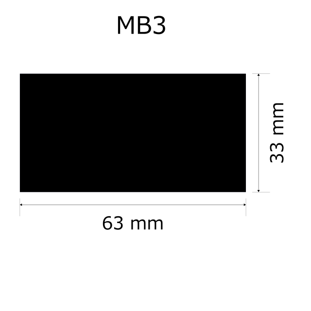 プレート単品【M-B3】高さ：3.3cm　幅：6.3cm《営業日13時までのご注文で翌々営業日出荷》　[B3]〈L〉