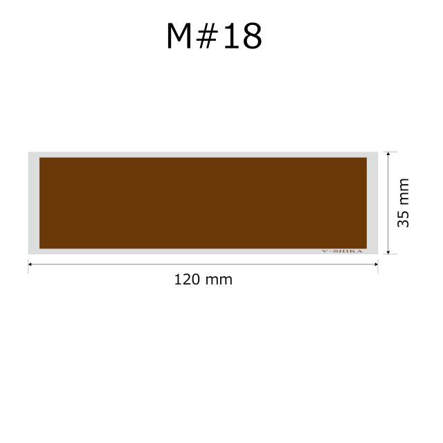 プレート単品【M-#18】高さ：3.5cm　幅：12.0cm《営業日13時までのご注文で翌々営業日出荷》　[#18]〈L〉