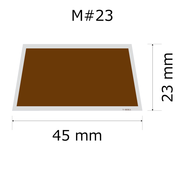 プレート単品【M-#23】高さ：2.3cm　幅：3.8cm《営業日13時までのご注文で翌々営業日出荷》　[#23]〈L〉