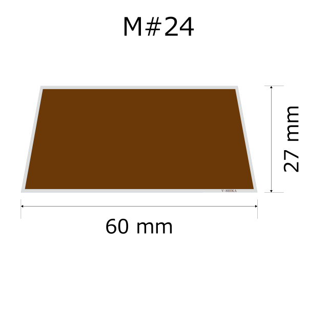 プレート単品【M-#24】高さ：2.7cm　幅：5.0cm《営業日13時までのご注文で翌々営業日出荷》　[#24]〈L〉