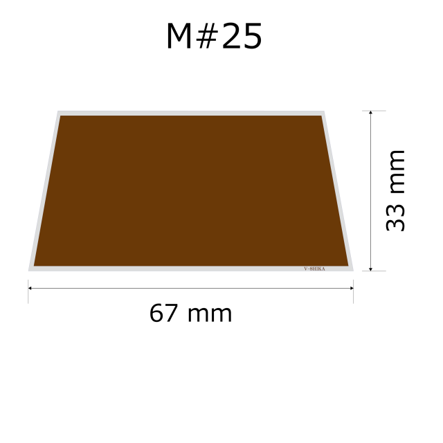 プレート単品【M-#25】高さ：3.3cm　幅：5.5cm《営業日13時までのご注文で翌々営業日出荷》　[#25]〈L〉