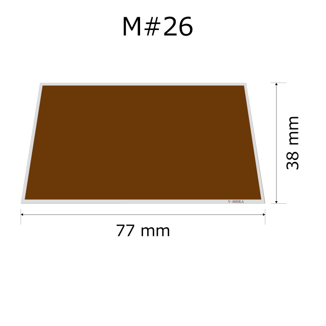 プレート単品【M-#26】高さ：3.8cm　幅：6.5cm《営業日13時までのご注文で翌々営業日出荷》　[#26]〈L〉