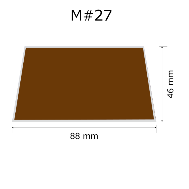 プレート単品【M-#27】高さ：4.6cm　幅：7.3cm《営業日13時までのご注文で翌々営業日出荷》　[#27]〈L〉