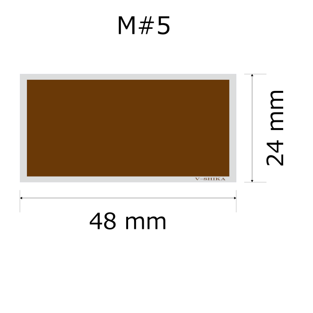 プレート単品【M-#5】高さ：2.4cm　幅：4.8cm《営業日13時までのご注文で翌々営業日出荷》　[#5]〈L〉