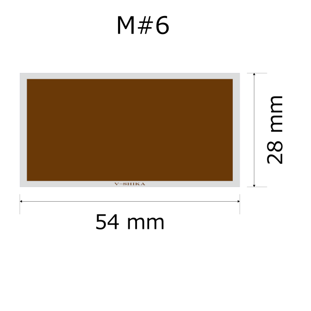 プレート単品【M-#6】高さ：2.8cm　幅：5.4cm《営業日13時までのご注文で翌々営業日出荷》　[#6]〈L〉