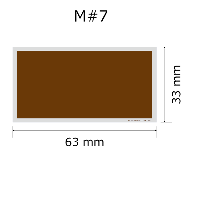 プレート単品【M-#7】高さ：3.3cm　幅：6.3cm《営業日13時までのご注文で翌々営業日出荷》　[#7]〈L〉