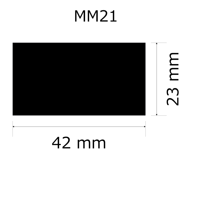 プレート単品【M-M21】高さ：2.3cm　幅：4.2cm《営業日13時までのご注文で翌々営業日出荷》　[M21]〈L〉