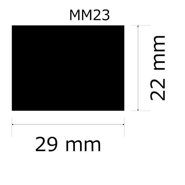 プレート単品【M-M23】高さ：2.2cm　幅：3.9cm《営業日13時までのご注文で翌々営業日出荷》　[M23]〈L〉