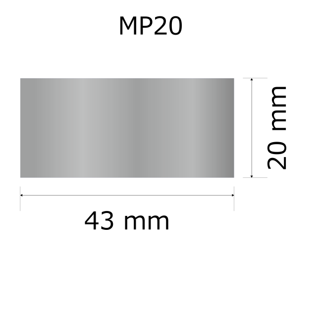 プレート単品【M-P20】高さ：2.0cm　幅：4.3cm《営業日13時までのご注文で翌々営業日出荷》　[P20]〈E〉