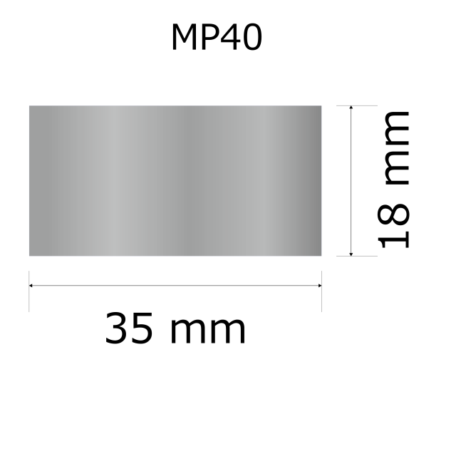 プレート単品【M-P40】高さ：1.8cm　幅：3.5cm《営業日13時までのご注文で翌々営業日出荷》　[P40]〈E〉