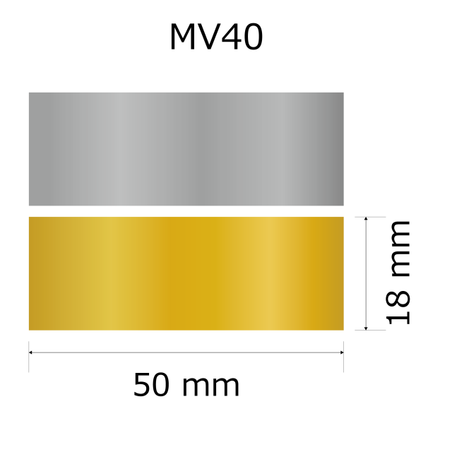 プレート単品【M-V40】高さ：1.8cm　幅：5.0cm《営業日13時までのご注文で翌々営業日出荷》　[V40]〈E〉