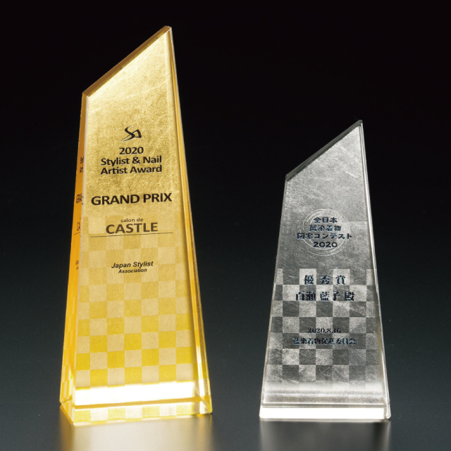 クリスタルトロフィー 蒔絵+フルカラー印刷 VOT.126 Aサイズ