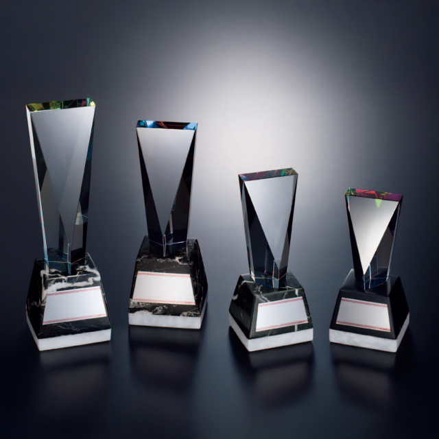 クリスタルトロフィー 天然石台座 プレート仕様 B-506 Aサイズ