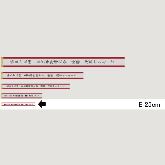 印刷文字入れペナント Eサイズ【PE-UV】長さ：25cm　幅：2.8cm〈UV〉《営業日13時までのご注文で通常翌営業日出荷》