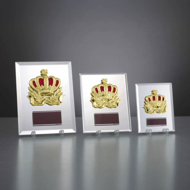 ガラス製楯【Y-AT-4479_Cサイズ】高さ：12.0cm　幅：9.5cm《営業日13時までのご注文で翌営業日出荷》　[#26]〈L〉