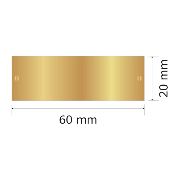 プレート単品（旧型番：Y-MGA40）【Y-MGH40】高さ：2.0cm　幅：6.0cm《営業日13時までのご注文で翌々営業日出荷》　[MGH 40]〈E〉