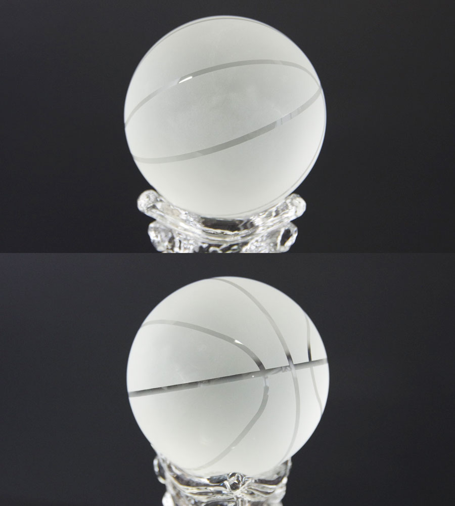 クリスタルトロフィー《XC-PO-0146-Basketball》(高さ：24.0cm 幅：9.0