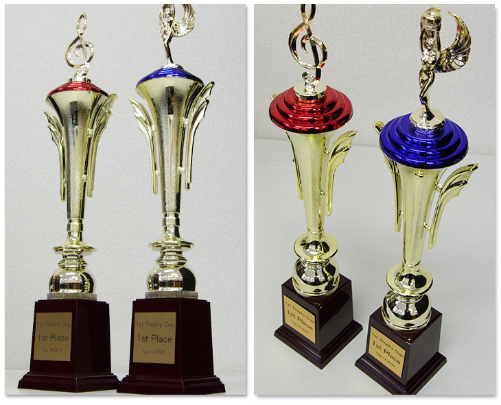オリジナルトロフィー 赤 青 XF-05-06C ファーストトロフィー