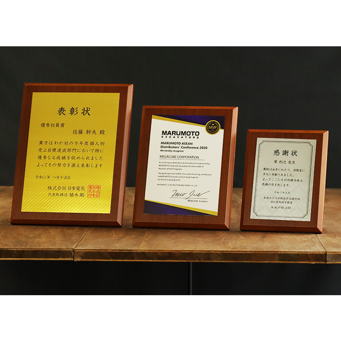 特注 表彰楯 木製 カラー加工 XW-01A ファーストトロフィー