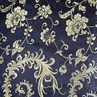 よさこいなど衣装などに最適な　チャイナドレス生地・チャイナ生地　（羽根と牡丹・黒地×金）