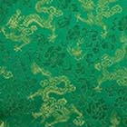 よさこいなど衣装などに最適な　チャイナドレス生地・チャイナ生地　竜と牡丹 緑地に金